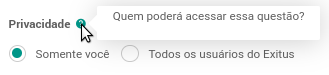 Privacidade da Questão