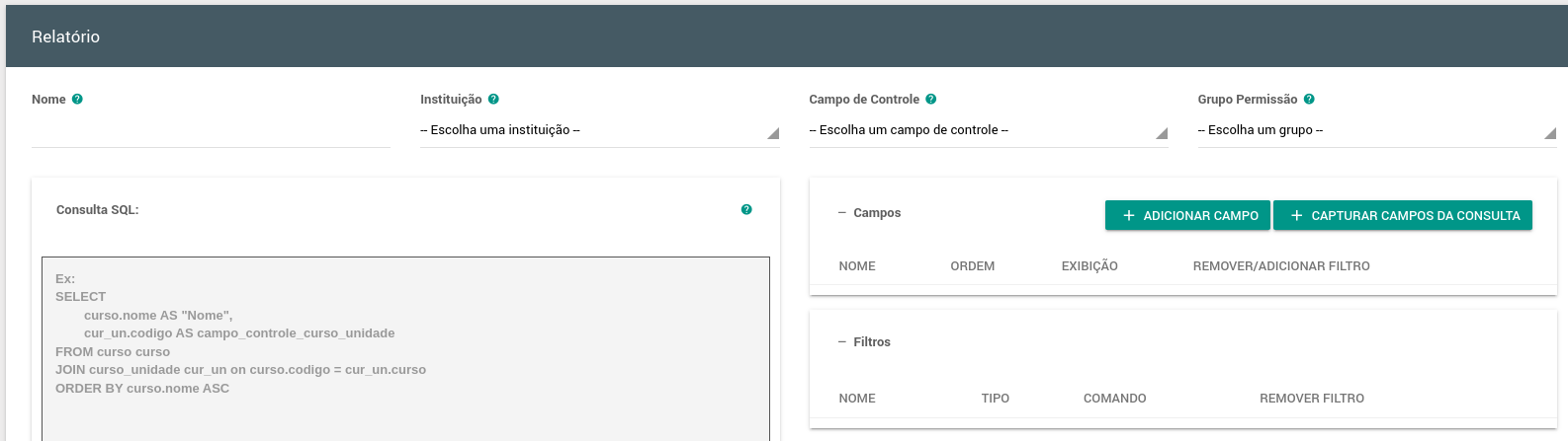 Exitus - relatório dinâmico atualizado