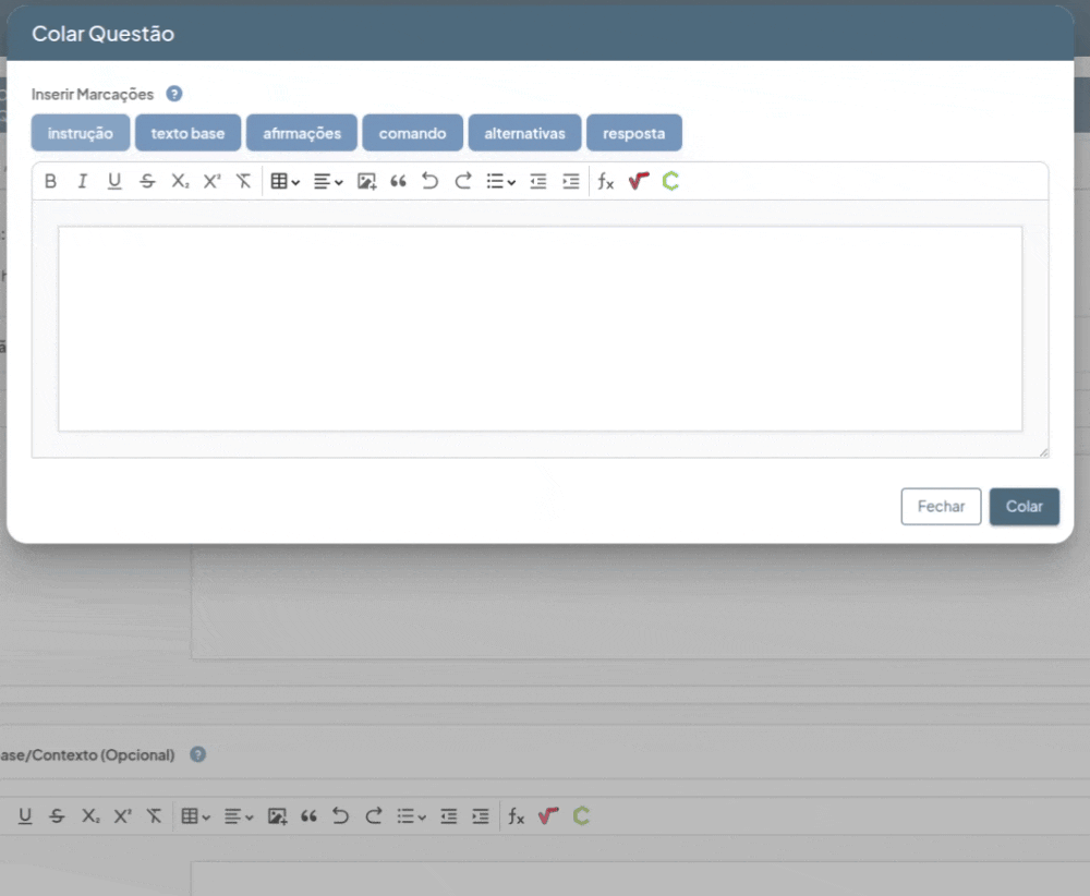 colando texto da questão colando texto da questão
